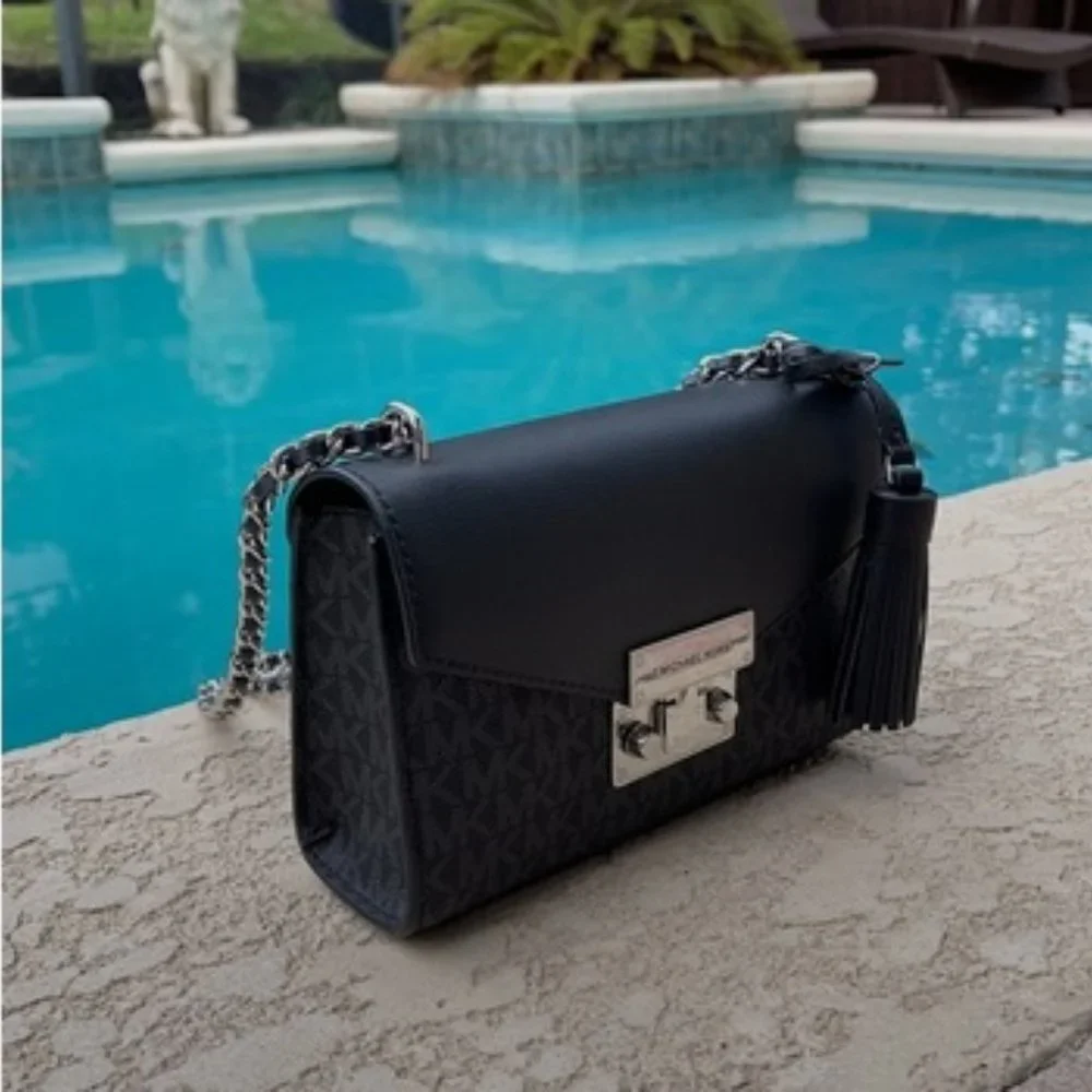 Michael Kors Rose Small Crossbody Black - Picture 5 of 14